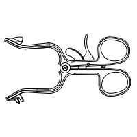 RETRACTOR ACC. TO PLESTER 2 PRONGS LEFT SIZE 110